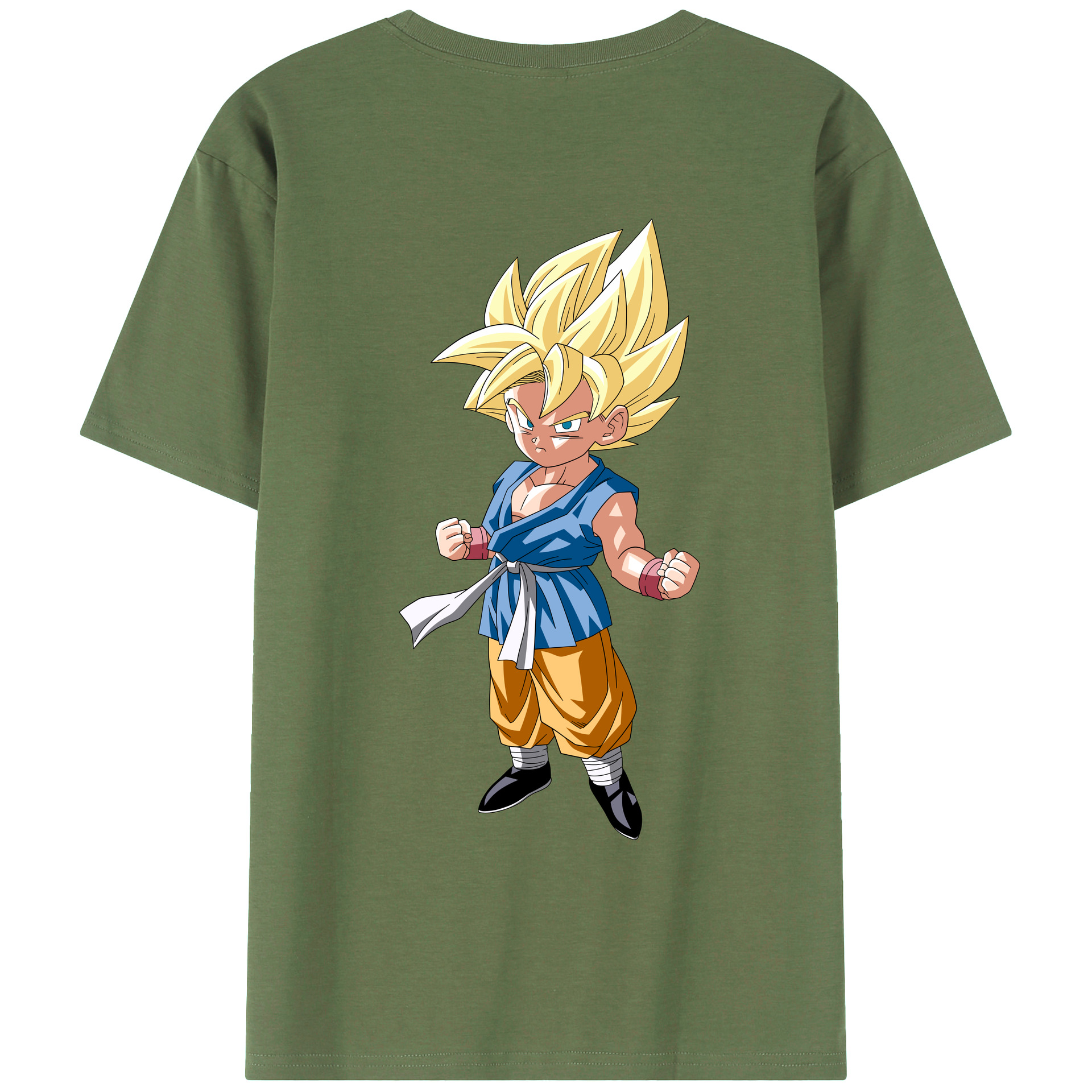 （画像用） ドラゴンボール 孫 悟飯（そんごはん）DRAGON BALL Son Gohan 綿100％ メンズ半袖Tシャツ（バックプリント） 通気性